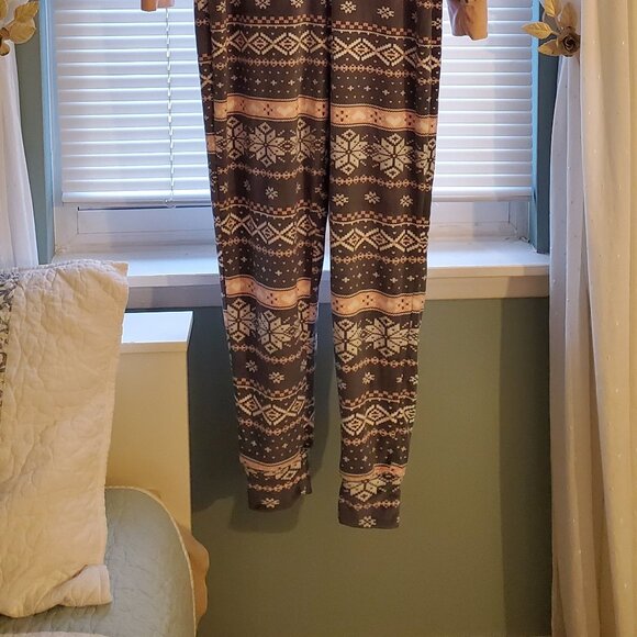 Hooded Velour Onesie Unionsuit Pajamas - Picture 2 of 5